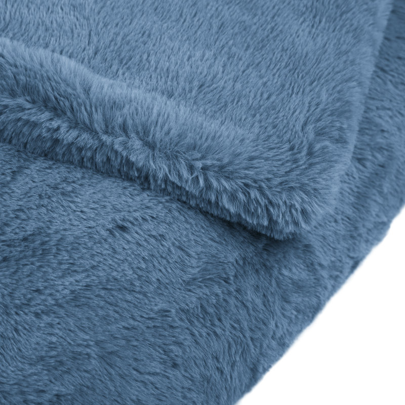 Hand Woven Throw Blanket, Blue