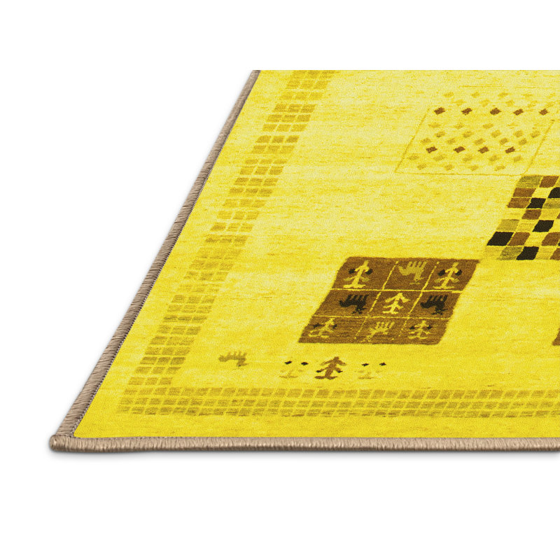 Performance Abstract Indoor Rug, Rectangle 5' x 7'