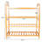 4-Tier Portable Bamboo Shoe Rack 12 Slats Natural Wood Color 26.8 Inch-1007414687