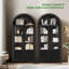 Bibliothèque de rangement arquée 71 "avec portes-1877733722