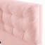 Structure de lit grand avec lumières DEL, revêtement flottant rose, tête de lit capitonnée, utilisation silencieuse-258762797