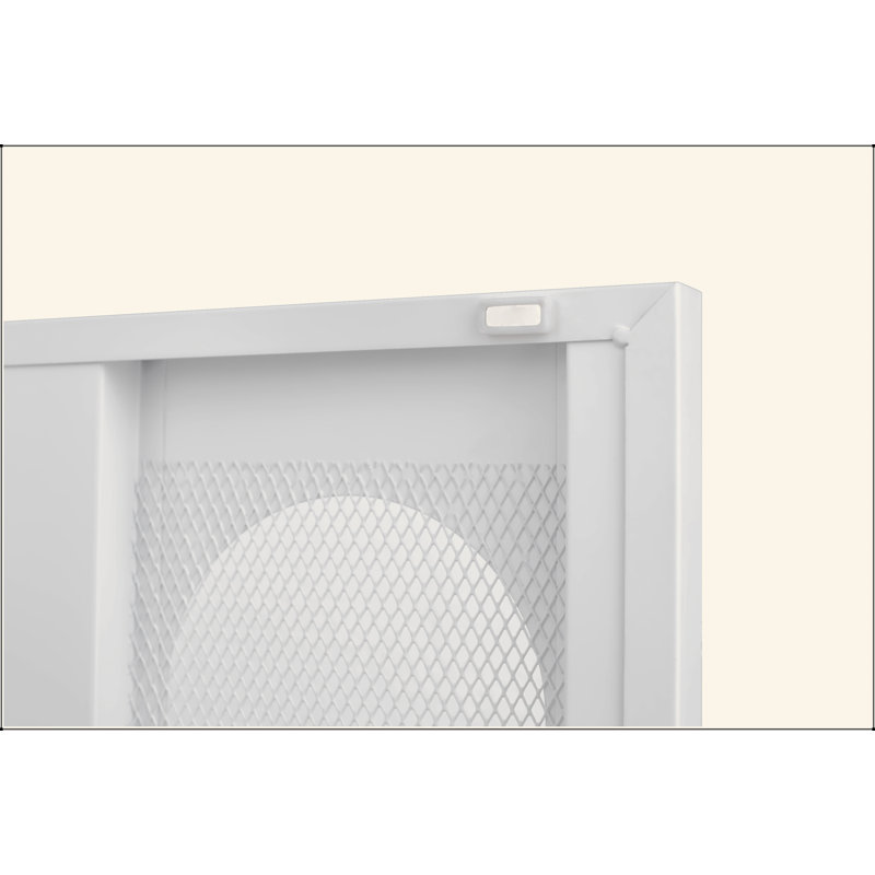 Grid Double Door Shoe Cabinet, Three Adjustable Compartments For Flexible Storage, Suspended Hollow Shoe Changing Compartment, Bottom 15Cm Moisture-Proof High Foot Design