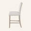 Chaise d'appoint en tissu blanc transitionnel avec garniture cloutée | Entretien facile (nettoyage par solvant doux) sans accoudoirs-406533360-406533362