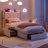 49.2" Tall Twin Xl Bed Frames With Storage Drawers, Velvet Upholstered Platform Bed With Wingback Storage Headboard, Led Lights & Charging Station, No Box Spring Needed, Noise Free, Beige-545559626-545559638