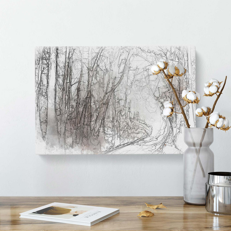 Woodland Road in Abstract - Wrapped Canvas, 40 cm H x 60 cm W