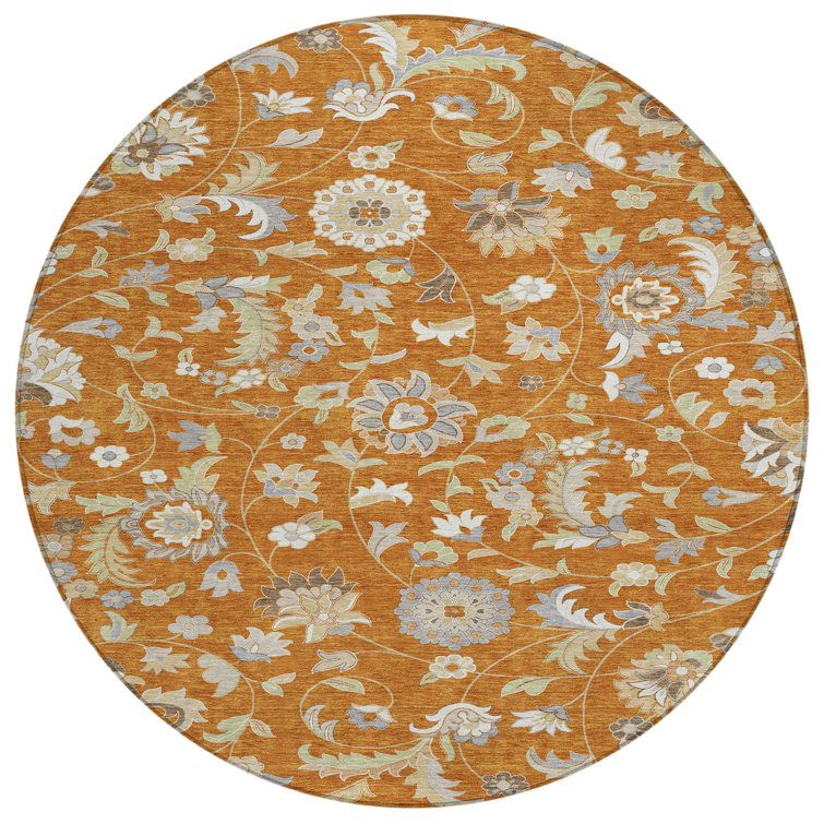 Machine Washable Indoor/Outdoor Chayden ACN1006 Paprika 1'8" x 2'6" Rug