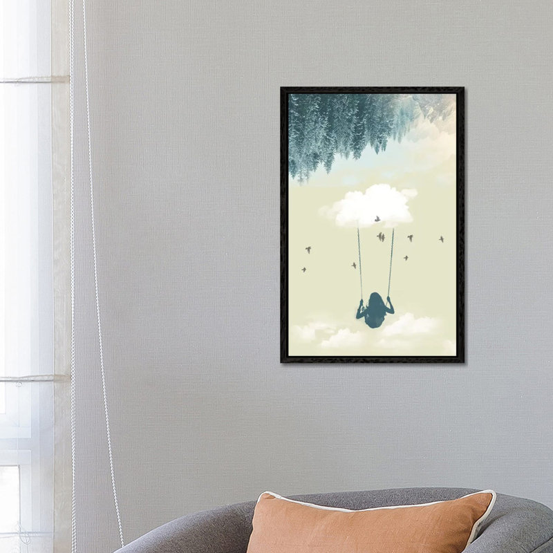 Lucy In The Sky III by Vin Zzep - Print on Canvas, 66.04 cm H x 45.72 cm W, Black Framed