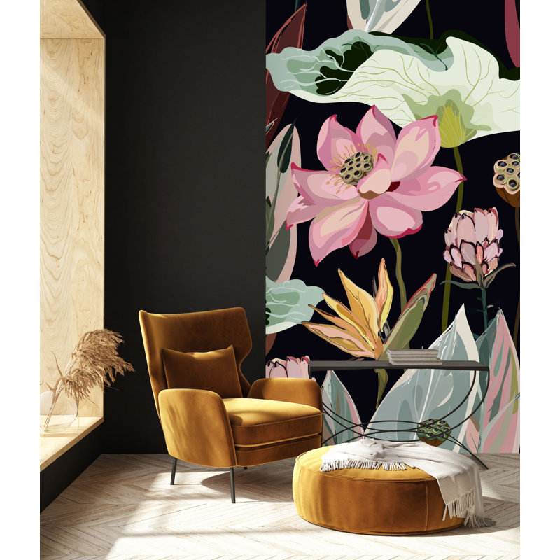 Murale fleurs, L 100 po x L 100 po