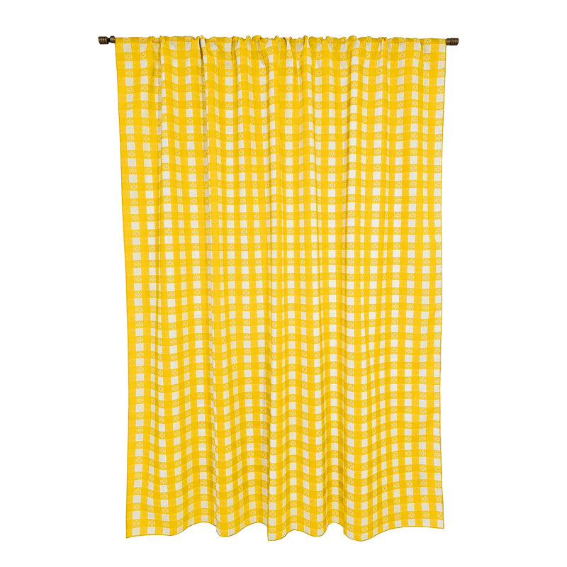 Rideau de fenêtre Popeline, Jaune, L 58 po x L 120 po