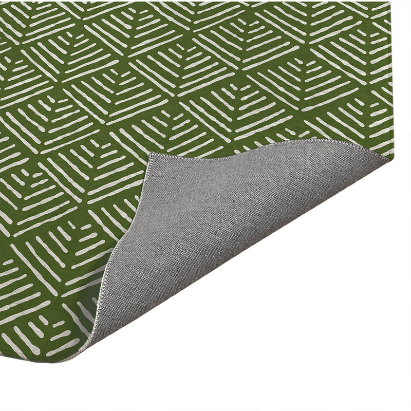 Tapis de cuisine Tribal Dreamer, Rectangulaire 2 pi x 3 pi, Vert olive