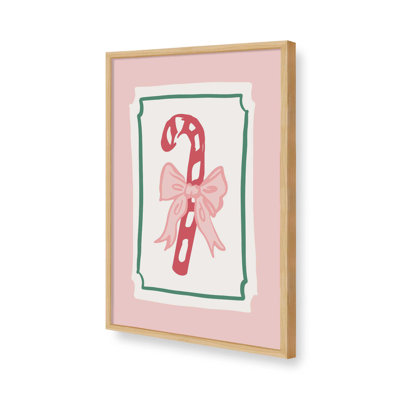 «Candy Cane Bow» par April Lane, reproduction d'art sur toile
