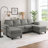 102-Inch Deep Gray Linen Fabric Modular Combination Sofa, L-Shaped Cloud Sofa With Storage Space Under The Sofa, DIY Combination For Living Room Use-1649780893-1649780889