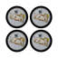 Zodiac Aries White Vegan Leather Round Coasters-1816729164