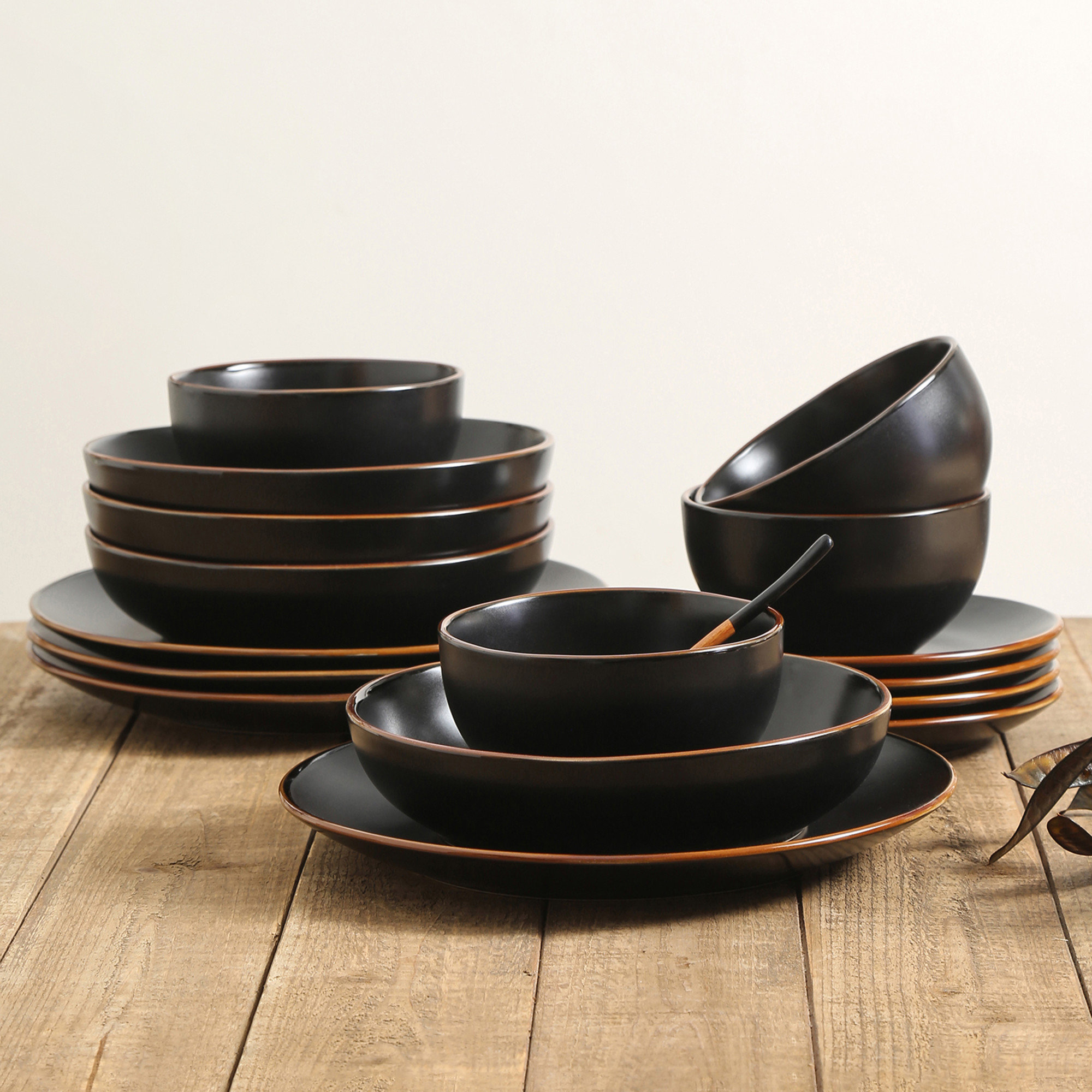 Stone Lain Brasa 16-Piece Dinnerware Set Stoneware & Reviews | Wayfair