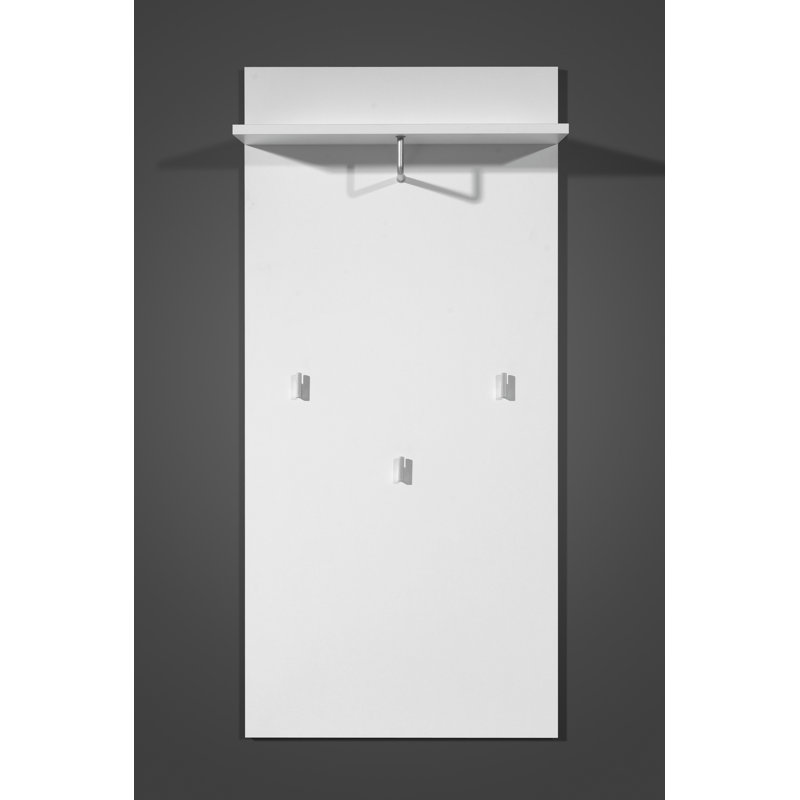 Roeburn Wall Coat Rack, White Matte