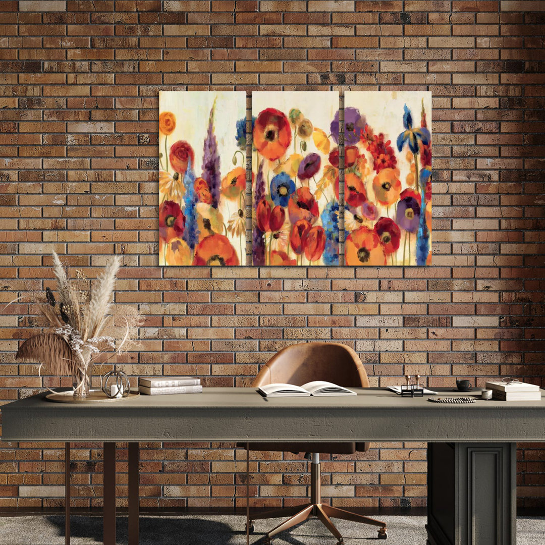 Joyful Garden von Silvia Vassileva - Giclée auf Leinwand ohne Rahmen