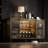 55"W Sideboard Cabinett with Sliding Barn Doors, Coffee Bar Cabinet with Wine Racks, Buffet Cabinet Table with LED Lights-1257371695
