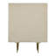 Commode d'appoint à panneau en taupe vieilli avec pieds en laiton