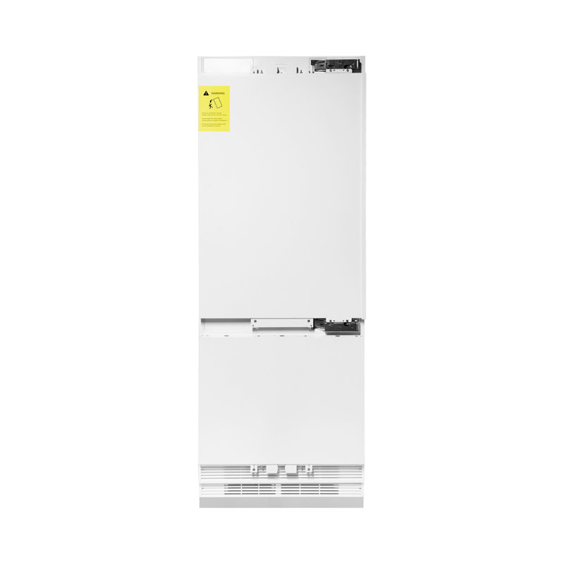 ZLINE 30 in. Panel Ready Built-In Refrigerator with Water Dispenser and Ice Maker, Matte Black