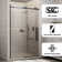 44"-48" W x 76" H Reversible Frameless Single Sliding Shower Door With 3/8"Clear Tempered Glass