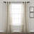 Farmhouse Textured Sheer Polyester Sheer Curtain Pair-891289284-893984460