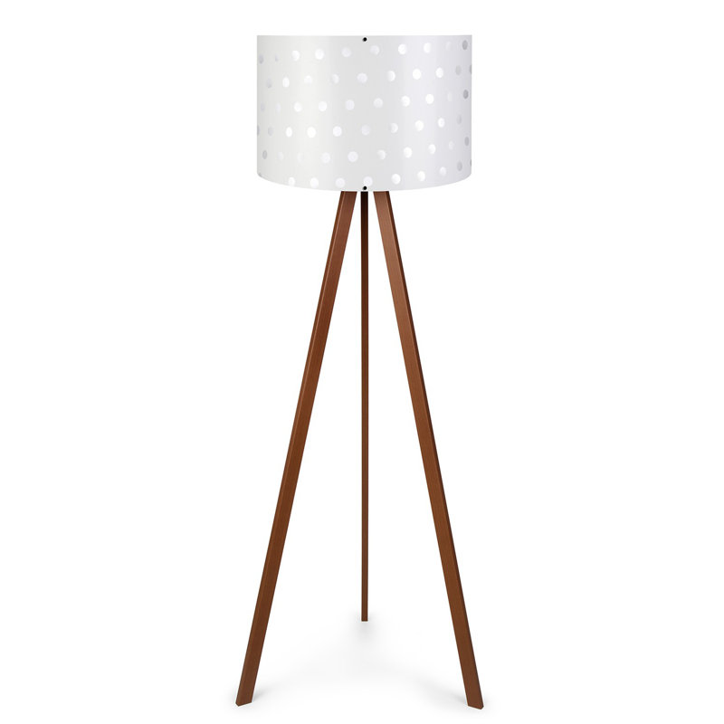 Lampe trépied 55 ", Brun, Blanc