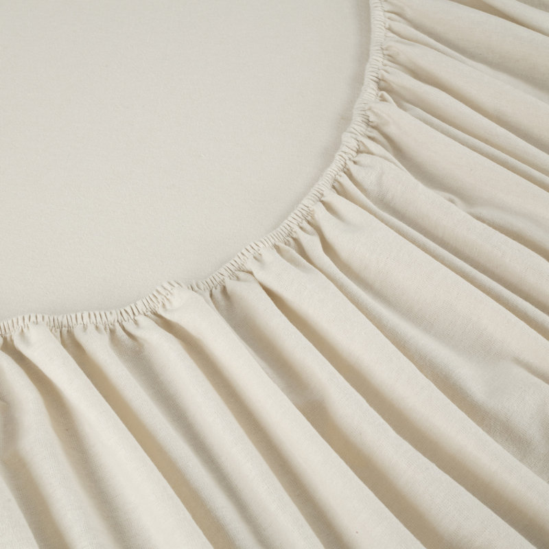 Kathy Ireland 100% Turkish Cotton Flannel Sheet Set, Cal.King Sheet Set + 1 Fitted Sheet+2 Pillowcase, Beige
