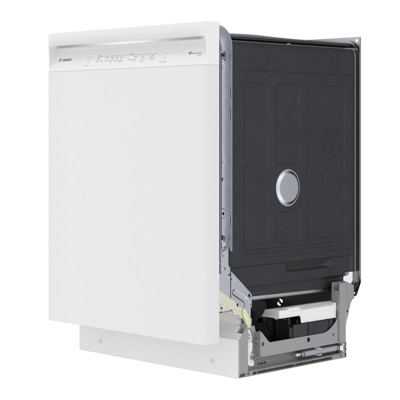 300 Series 24" Stainless Steel Front Control Built-In Dishwasher with 3Rd Rack, White