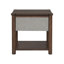 Ensemble de 2 tables de chevet modernes en bois de ferme avec tiroir - gris clair et tables de chevet noyer pour le salon de la chambre à coucher