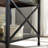 Solid Wood X Design End Tablein Smoke Gray