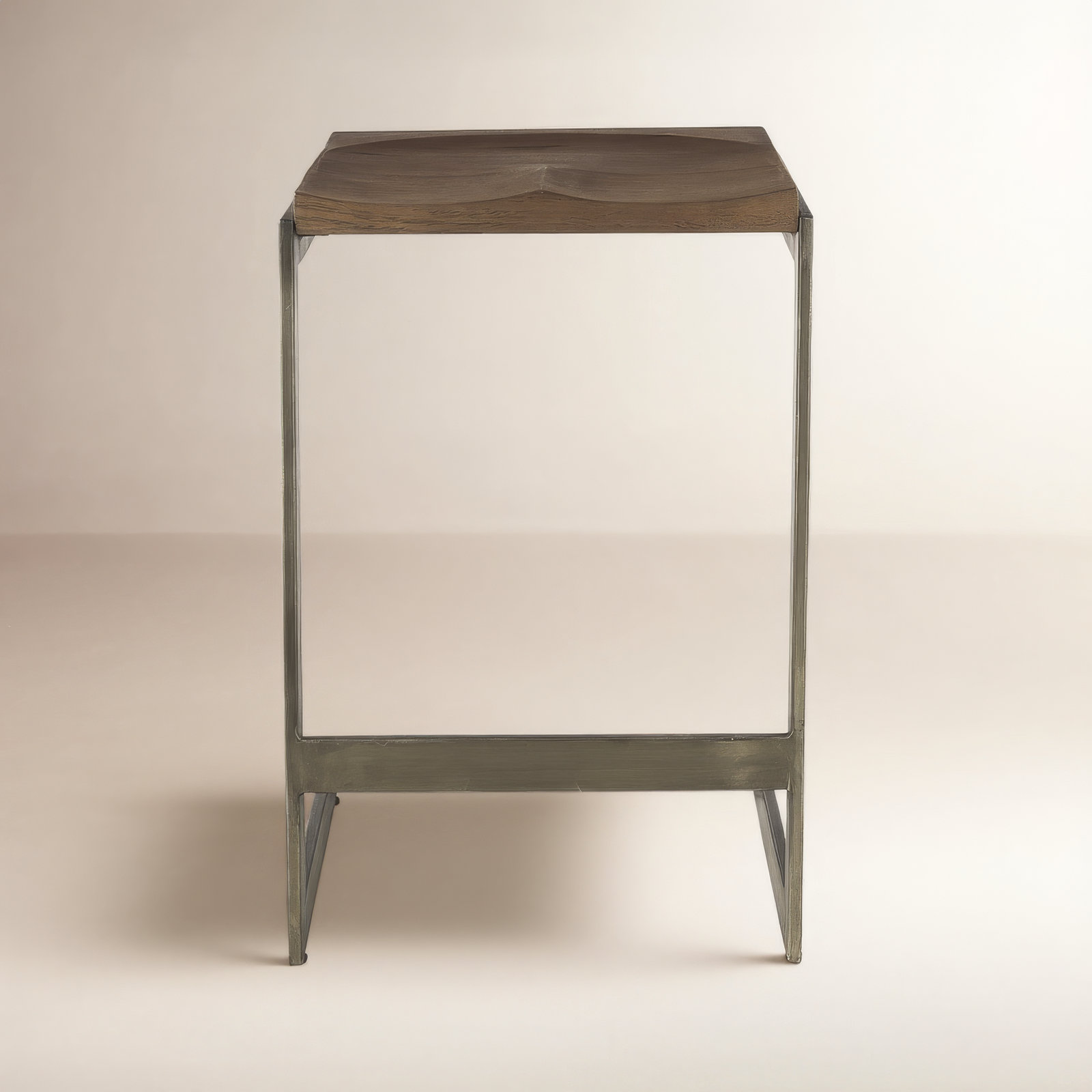 Christina Solid Wood Bar & Counter Stool, Medium Brown/Antique Nickel, Counter Stool (26” Seat Height)