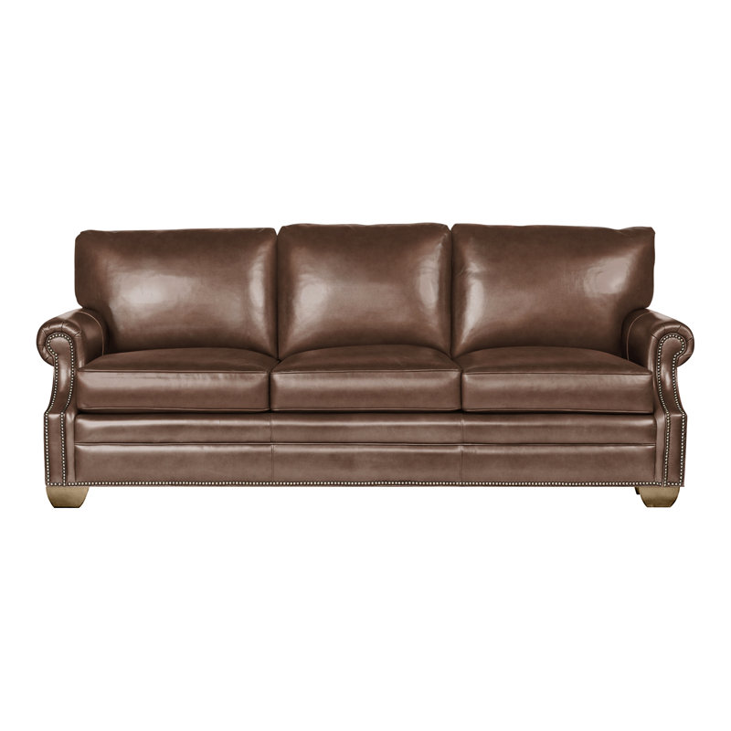 Canapé Gutherly, Non, Cuir véritable Regent Mink, Hampton