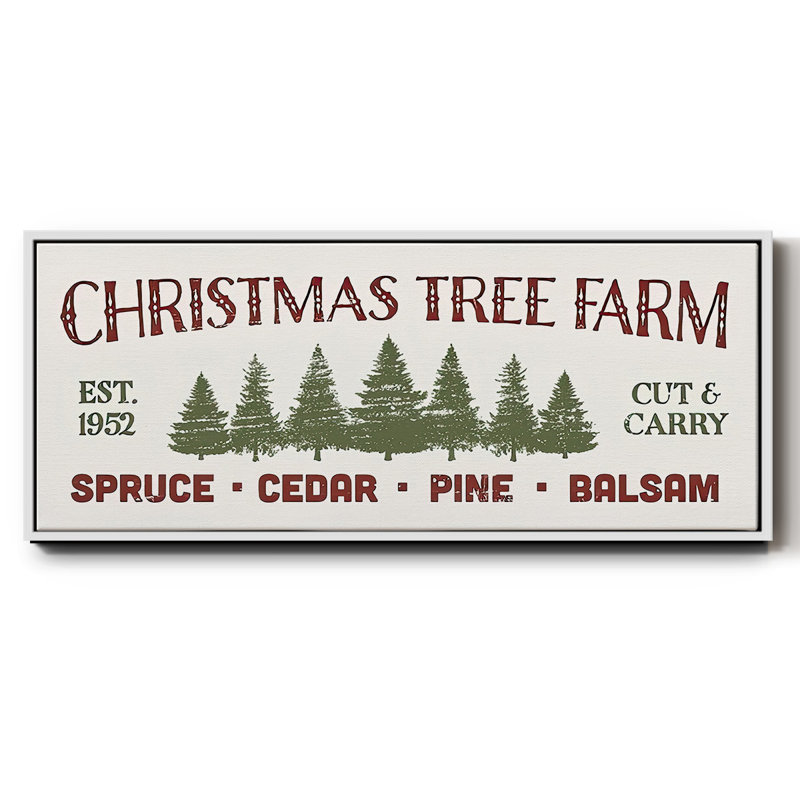 Christmas Tree Farm-, toile encadrée, H 20 po x l 50 po