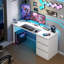 Bureau d'ordinateur avec tiroirs, bureau de travail en bois, bureau d'ordinateur personnel-1415089740-1424336254