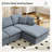 Boneless Comfy L Shaped Sectional Modular Cloud Sofa with Ottoman, Oversized Compression Deep Seat Couch, 3 Seater Living Room Set-910451955