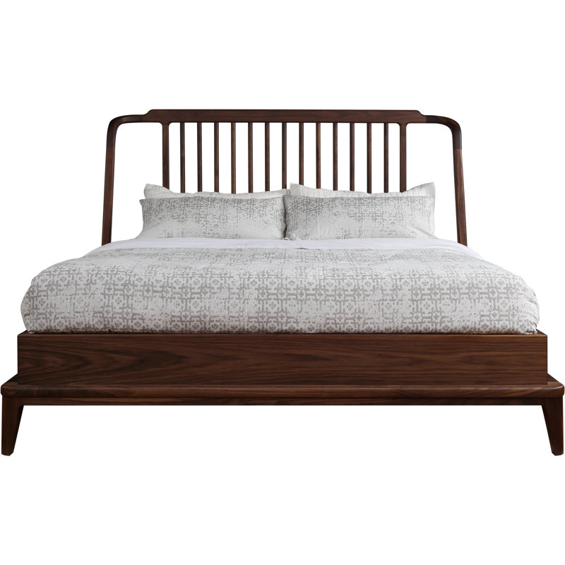 Walnut Grove Solid Wood Spindle Bed, King