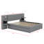 Queen Size Upholstered Bed With Lights, Drawers, Trundle-110808118