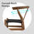 Counter Height Stool Farmhouse with Y Back Dark Woven Wood Kitchen Fully Assembled-836734641