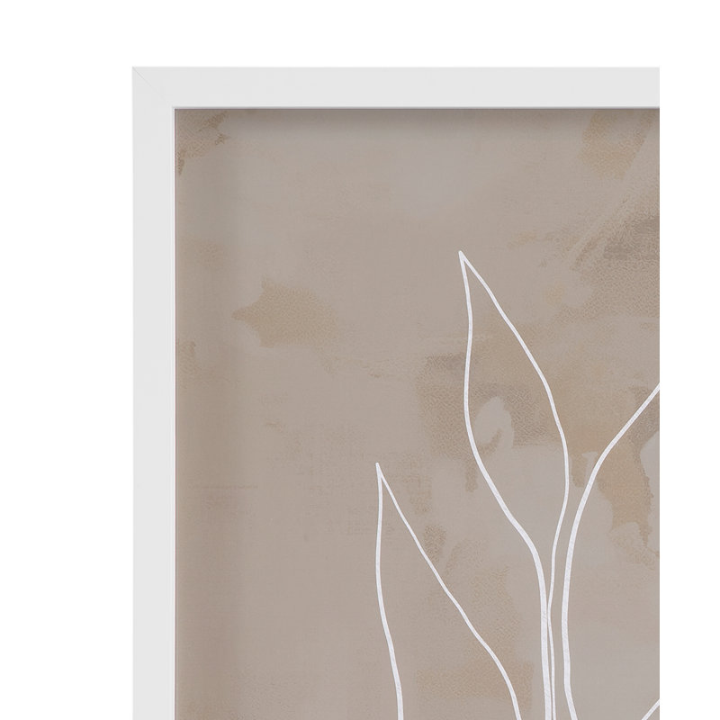 «Leaf Line Art II», reproduction encadrée