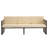 Metal Outdoor Patio 3-Seater Sofa With Cushions, 1 Piece-119368876