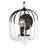 Voliere Crystal Wall Sconce - 7.25"D x 12.25"W x 17"H - Matte Black