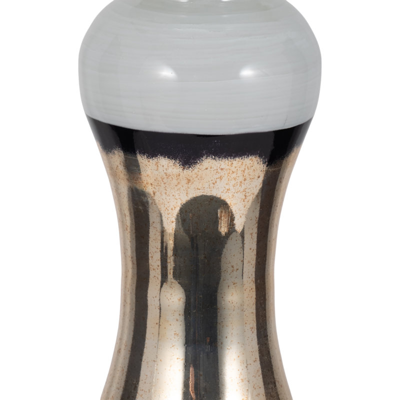 Glass Pillar and Taper Candle Holder with Curved Silhouette and Reflective Accents for Modern Decorative Display