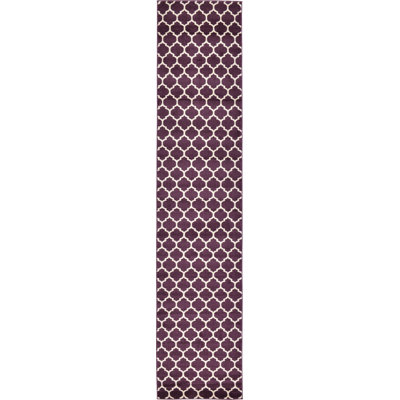 Tapis à motif géométrique mauve Cara-Leigh