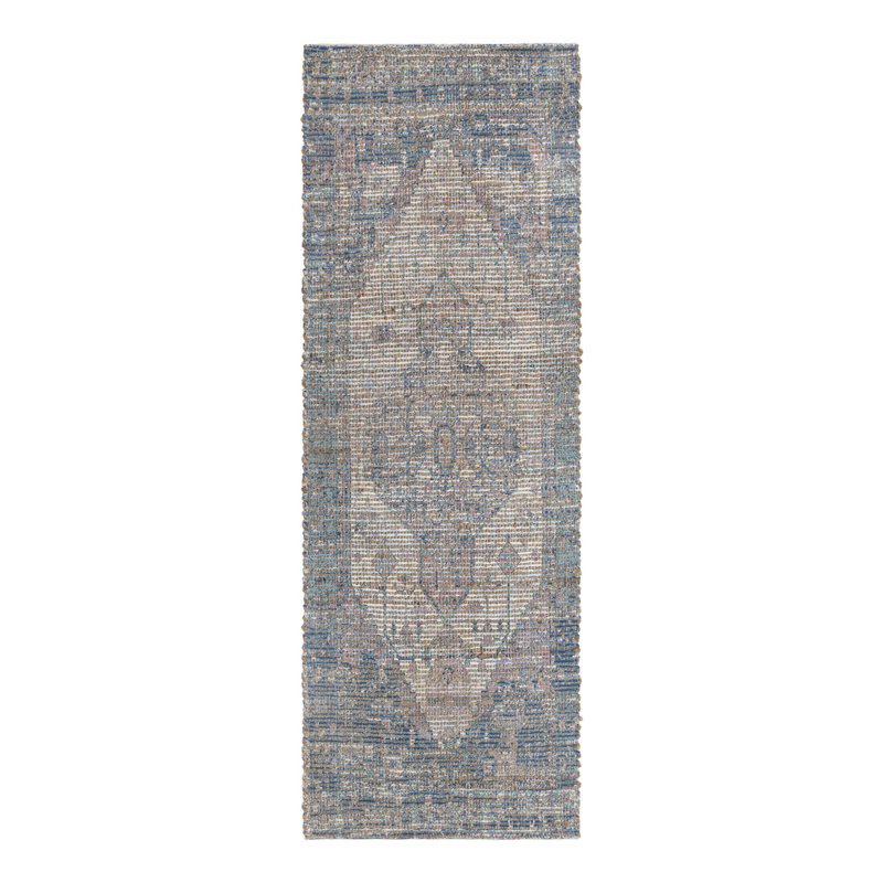 Tapis Watkin - bleu, Tapis de couloir 2 pi 2 po x 6 pi 1 po
