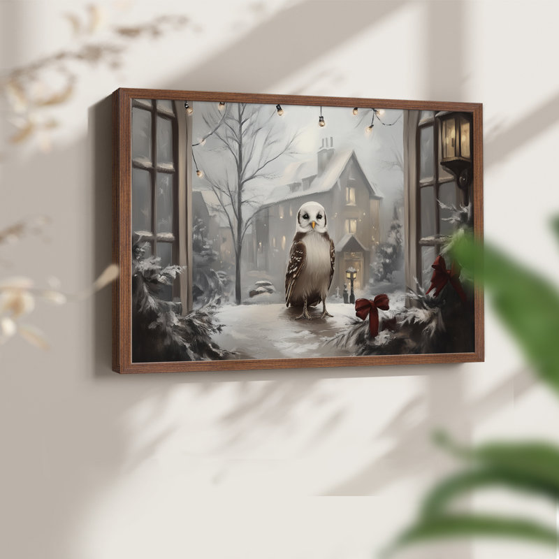 Art de Noël - CML XXII - Reproduction encadrée - Restickable, H 8 po x l 10 po, Noyer