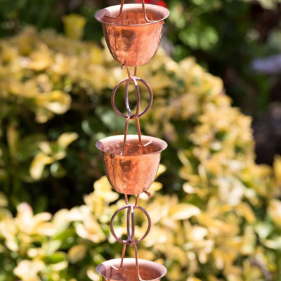 Hammered Cup Rain Chain
