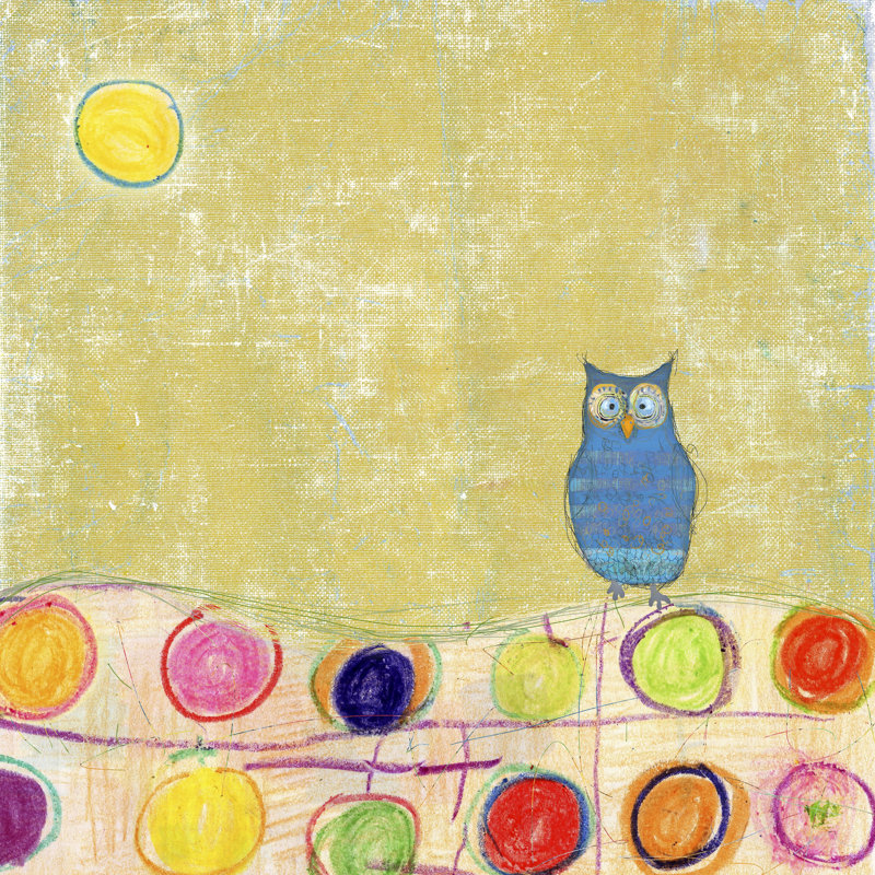 Feathers Dots & Stripes III by Ingrid Blixt - Wrapped Canvas Art Prints, 30cm H x 30cm W