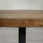 Abi Oak Round Wood Top Dining Table with Steel Base-1672936803