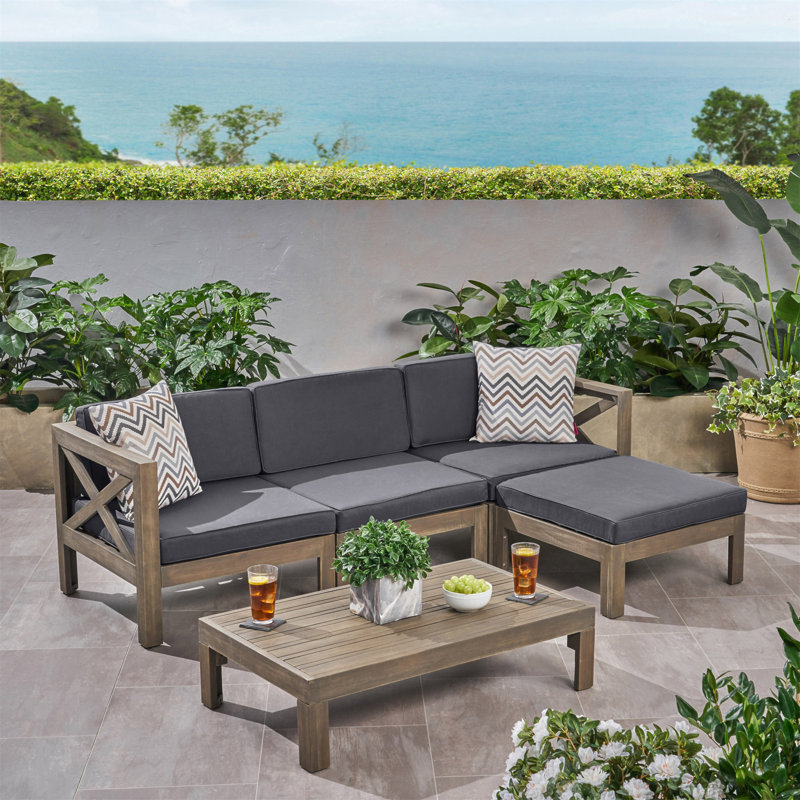 ENSEMBLE DE CANAPÉ ALCOVE LSHAPE, GRIS FONCÉ