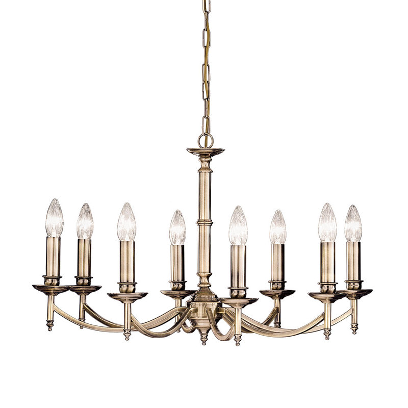 Millard 8 - Light Candle Style Chandelier, Bronze
